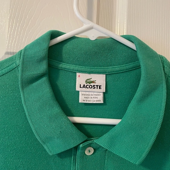 Men’s Lacoste Polo-Green-Sz 6 - Picture 3 of 4